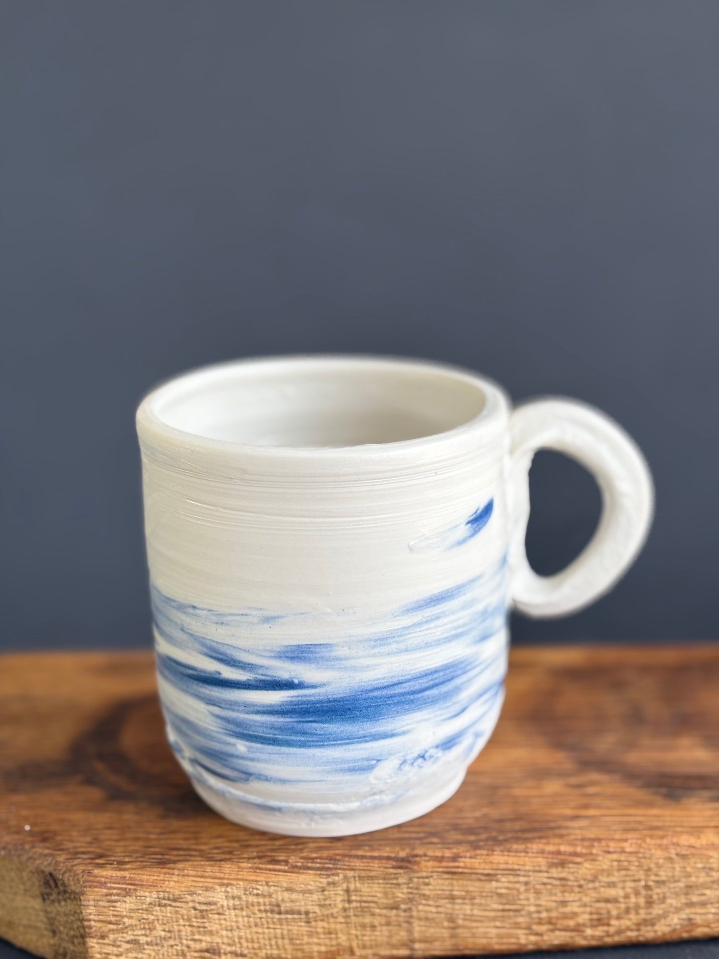 Porcelain dark seascape mug