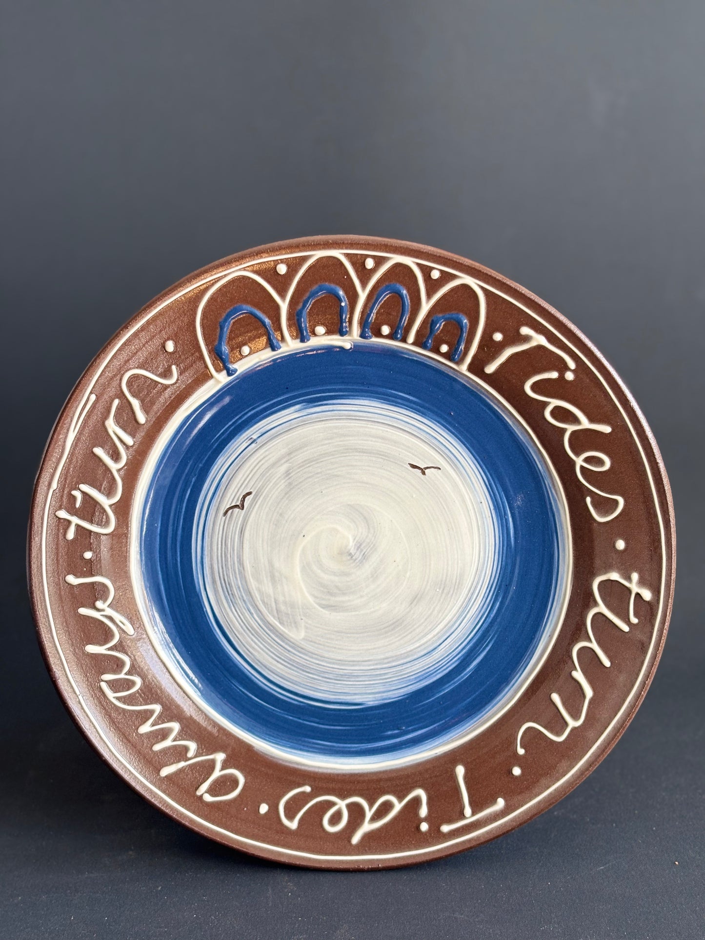Tides turn. - dinner plate