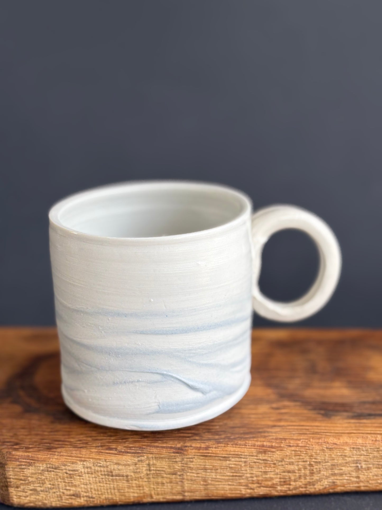 Porcelain pale seascape mug