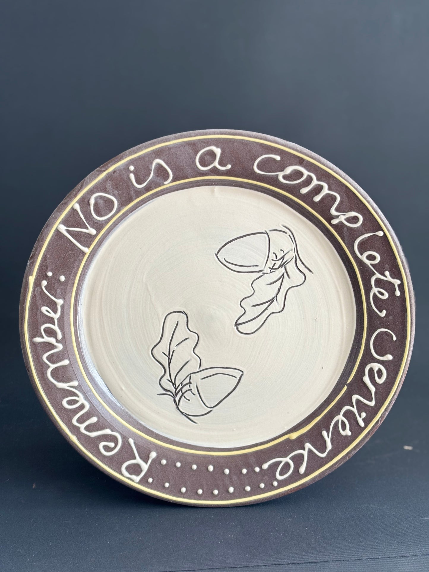 Notes to self- Remember no is a complete sentence- Dinner plate