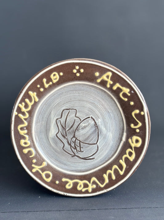 Notes to Self - Art is guarantee of sanity - side plate