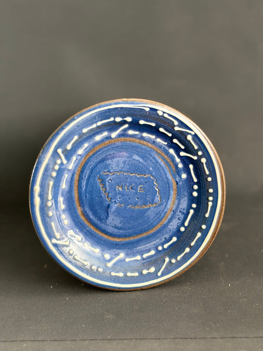 A cup of tea’s too dry without one (morse code)  - side plate